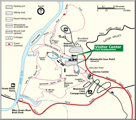 mammoth-cave-trail-map visitor center